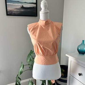 Peach Express Top with Tie Back Size Small